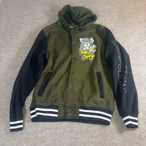 Tom & Jerry Green & Black Varsity Hoodie Jacket
Size: Medium 0078
